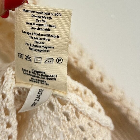 L'AGENCE Sammy Tank & Shawl in Ecru Size X-Small - Picture 8 of 11